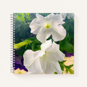 Die Foto-Bibel der Weißen Blume Verse Gottes Segen Notizblock