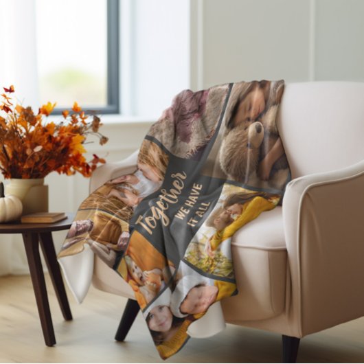 Die FotoCollage Brown hat alles Fleecedecke