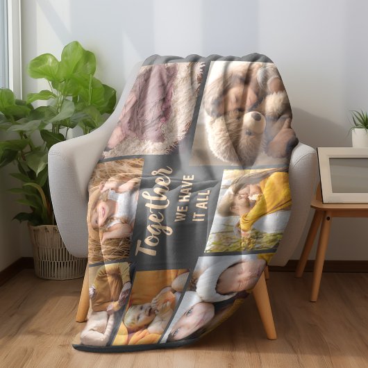 Die FotoCollage Brown hat alles Fleecedecke