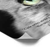 Die fotogene Katze Poster (Ecke)