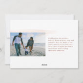 Die Fotokarte für den Sandurlaub Feiertagskarte (Rückseite)