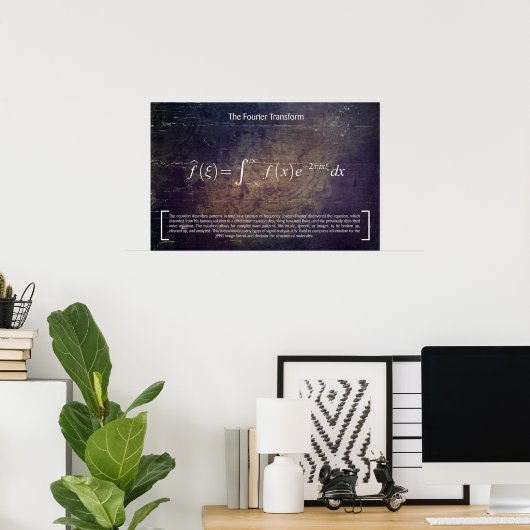 Die Fourier-Transformation - Math Poster (Heimbüro)