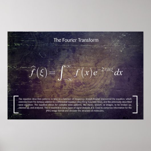 Die Fourier-Transformation - Math Poster (Vorne)