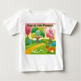 Die Fox im Wald personalisieren Baby T-shirt