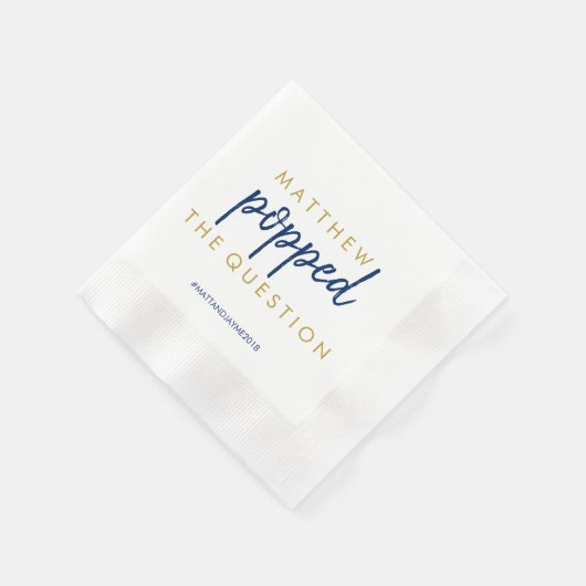 Die Frage, die Napkin Navy White Gold Serviette (Ecke)
