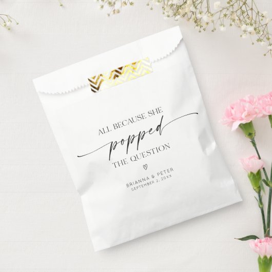 Die Frage Minimalistisch Hochzeitspopcorn Geschenktütchen (Versiegelt)