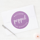 Die Fragenaufkleber Lavender Lila Runder Aufkleber (Umschlag)