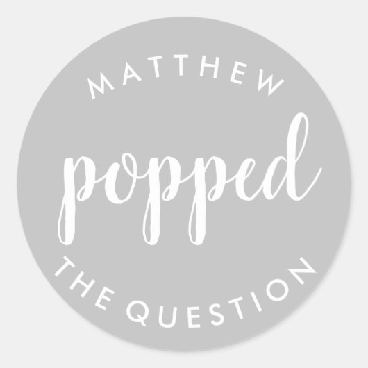 Die Fragenaufkleber Silber hochgeklappt Runder Aufkleber (Vorderseite)