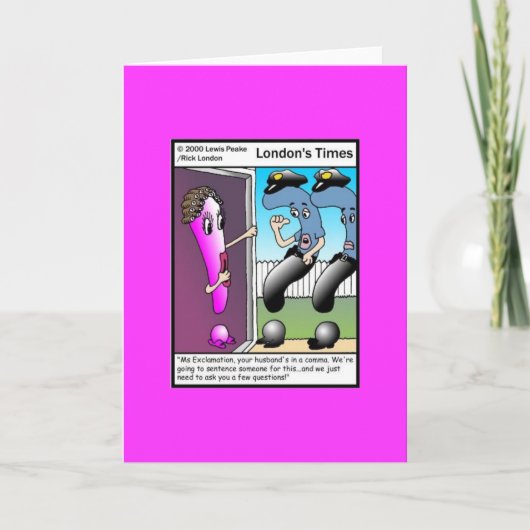 Die Fragenpolizei Cartoon Funny Grußkarte Karte (Vorderseite)