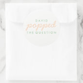 Die Frageopcorn-Begrüßungstafel-Aufkleber geklebt Runder Aufkleber (Tasche)