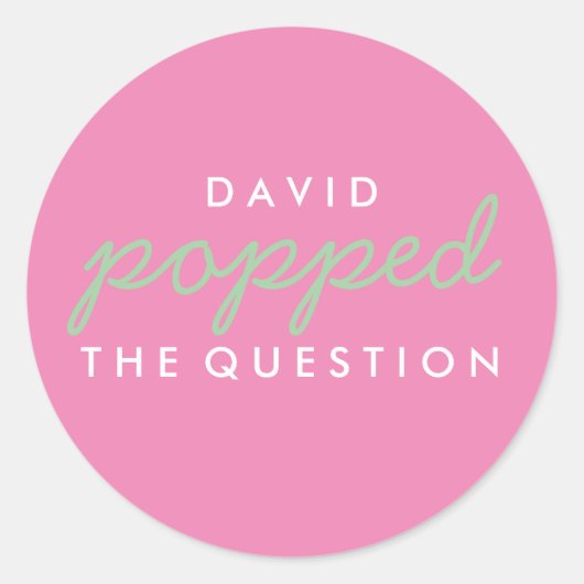 Die Frageopcorn-Begrüßungstafel-Aufkleber geklebt Runder Aufkleber (Vorderseite)