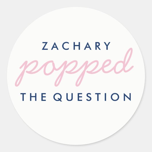 Die Frageopcorn-Begrüßungstafel-Aufkleber geklebt Runder Aufkleber (Vorderseite)