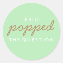 Die Frageopcorn-Begrüßungstafel-Aufkleber geklebt