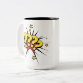 Die Fragezeichen-Tasse Zweifarbige Tasse (Vorderseite Links)