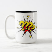Die Fragezeichen-Tasse Zweifarbige Tasse (Links)