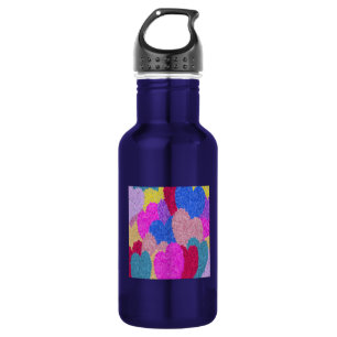 Die fragmentierte Herz-Abstrakte Malerei Edelstahlflasche