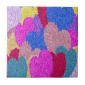 Die fragmentierte Herz-Abstrakte Malerei Fliese (Vorderseite)