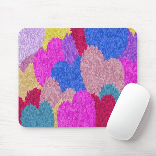 Die fragmentierte Herz-Abstrakte Malerei Mousepad (Mit Mouse)