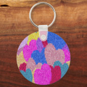 Die fragmentierte Herz-Abstrakte Malerei Schlüsselanhänger (Vorderseite)