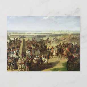 Die französische Armee zieht die Rosbachsäule heru Postkarte
