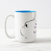 Die französische Bulldog-Silhouette Pawsome Life T Zweifarbige Tasse (Links)