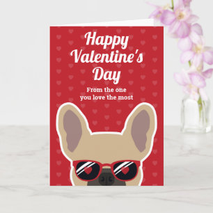 Die französische Bulldog-Valentintagskarte von Lig Karte