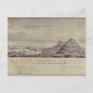 Die französische Capture Grenada, 1779 Postkarte