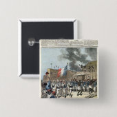 Die französische Flagge, die Abomey kommt Button (Vorne & Hinten)