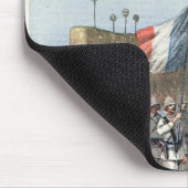 Die französische Flagge, die Abomey kommt Mousepad (Ecke)