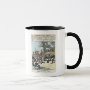 Die französische Flagge, die Abomey kommt Tasse