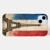 Die französische Flagge und der Eiffelturm Case-Mate iPhone Hülle (Rückseite (Horizontal))