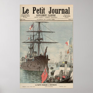 Die französische Flotte in Portsmouth Poster