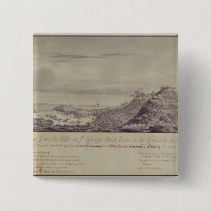 Die französische Gefangennahme Grenada, 1779 Button