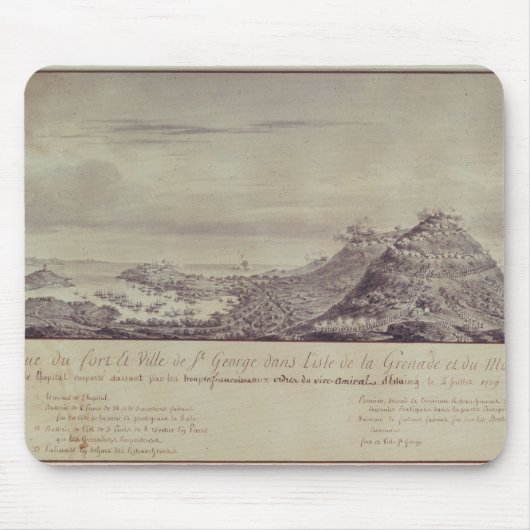 Die französische Gefangennahme Grenada, 1779 Mousepad (Vorne)