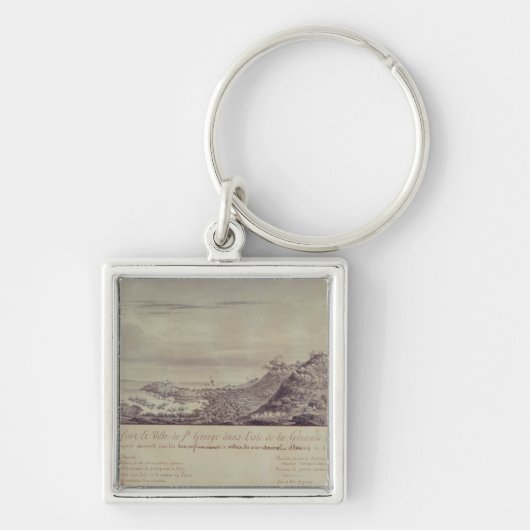 Die französische Gefangennahme Grenada, 1779 Schlüsselanhänger (Vorne)