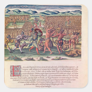 Die französische Hilfe der amerikanische Quadratischer Aufkleber