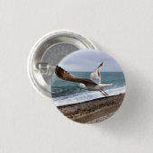 Die französische Möwe von Etretat Button (Vorne & Hinten)