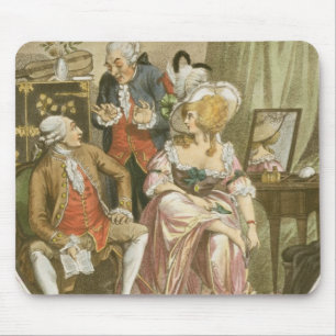 Die französische Umkleidekabine, graviert von P.W Mousepad