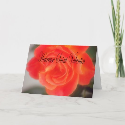 Die französische Valentinkarte Feiertagskarte (Vorderseite)