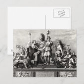 Die französische Verfassung Postkarte (Vorne/Hinten)