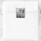 Die französische Verfassung Quadratischer Aufkleber (Tasche)