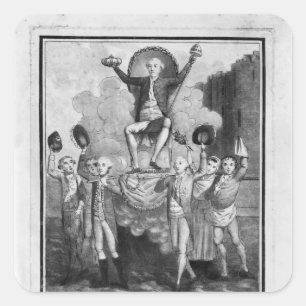 Die französische Verfassung Quadratischer Aufkleber