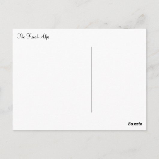 Die französischen Alpen Postkarte (Rückseite)