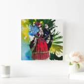 Die französischen Bourbons von Michael Moffa Quadratische Wanduhr (Zuhause)