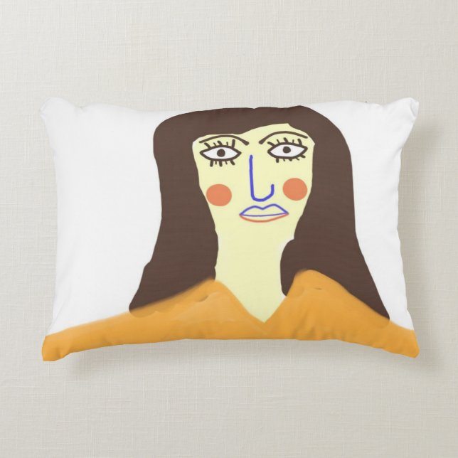 die Frau abstrakte Kunst Dekokissen (Vorderseite)