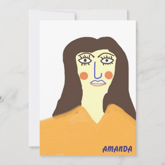 die Frau abstrakte Kunst Feiertagskarte (Vorderseite)