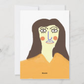die Frau abstrakte Kunst Feiertagskarte (Rückseite)