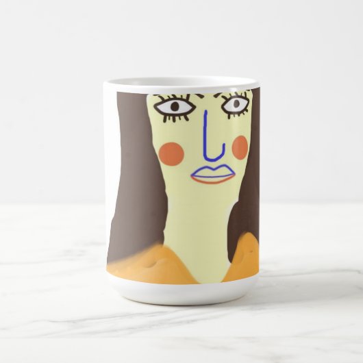 die Frau abstrakte Kunst Kaffeetasse (Mittel)