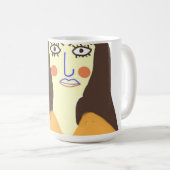 die Frau abstrakte Kunst Kaffeetasse (VorderseiteRechts)