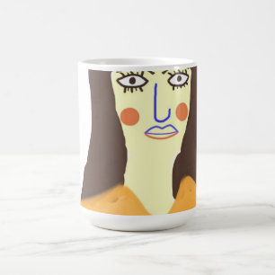 die Frau abstrakte Kunst Kaffeetasse